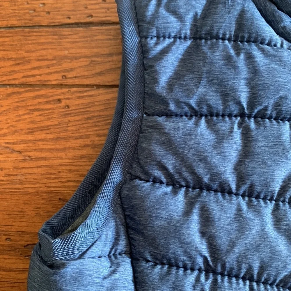 Okaidi Puffer Vest Kids Blue Zip Front Fleece Lined Coat Size 4 Years Unisex